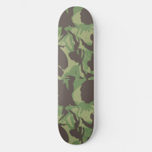 Camouflage Forest Green Digital Pattern Destiny Skateboard