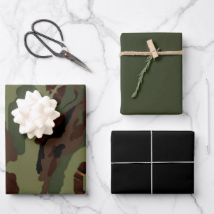Camouflage Full Pattern Wrapping Paper Sheet