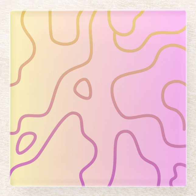 camouflage glass coaster (Front)