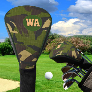 Camouflage Golf Cover, hunter monogrammed, Army Head Cover