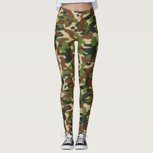 Camouflage Green and Brown Leggings