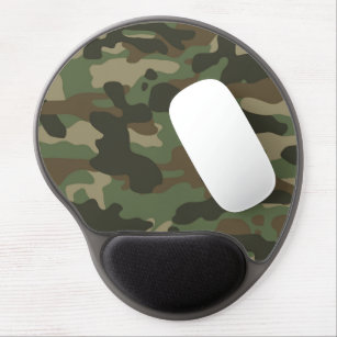 Camouflage Green Camo Army Pattern  Gel Mouse Pad