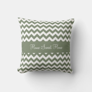 Camouflage Green Chevron Cushion