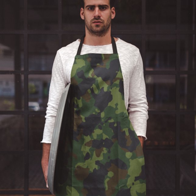 Camouflage Green Military Camo Forest Apron (Creator Uploaded)