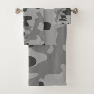 Camouflage Grey Accessories Bath Towel Set