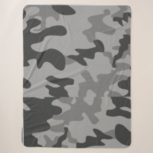 Camouflage Grey Accessories Sherpa Blanket