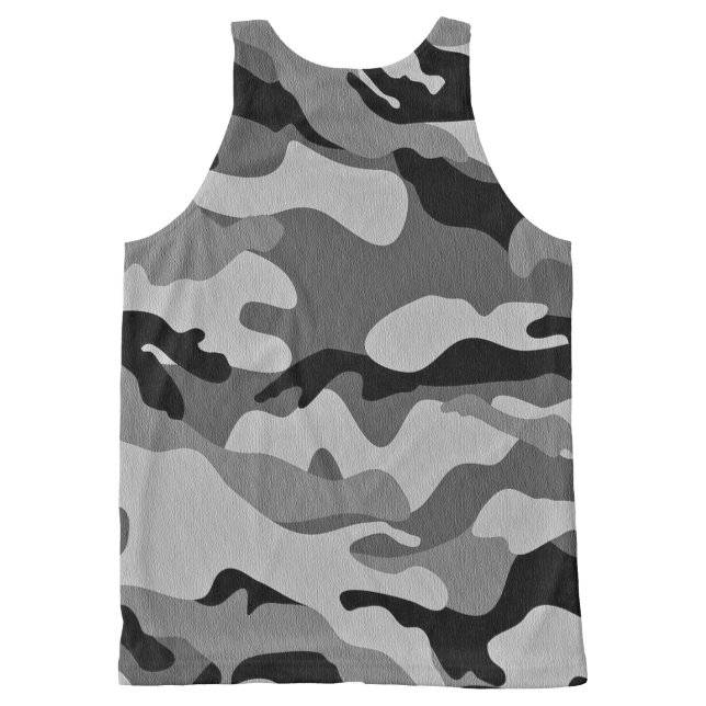 Camouflage grey All-Over print singlet (Back)