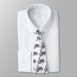 Camouflage Grey Snowmobiler Tie