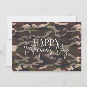 Camouflage Happy Valentine's Day Card