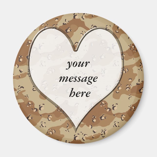 Camouflage Heart Magnet (Front)