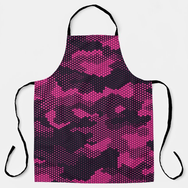 Camouflage hexagonal, military texture background apron (Front)