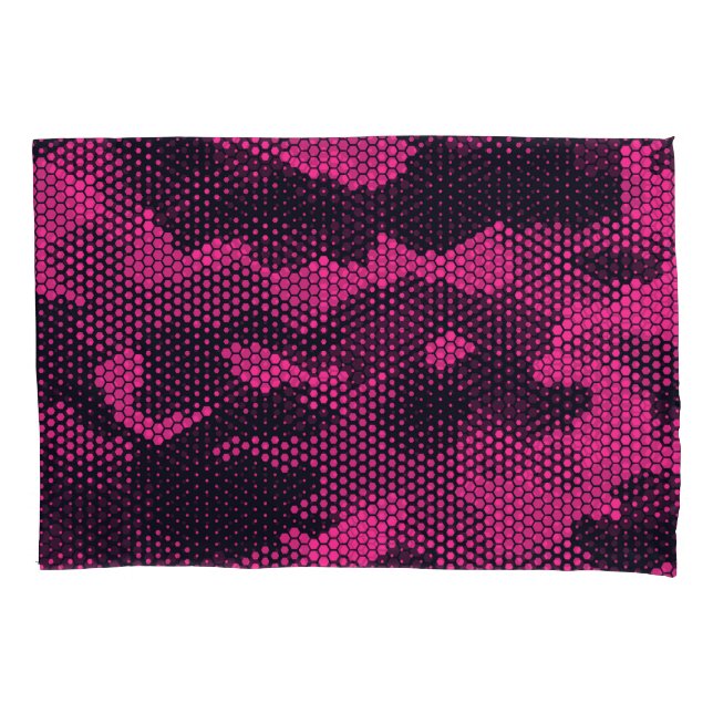 Camouflage hexagonal, military texture background pillowcase (Front)