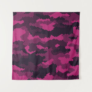 Camouflage hexagonal, military texture background tapestry