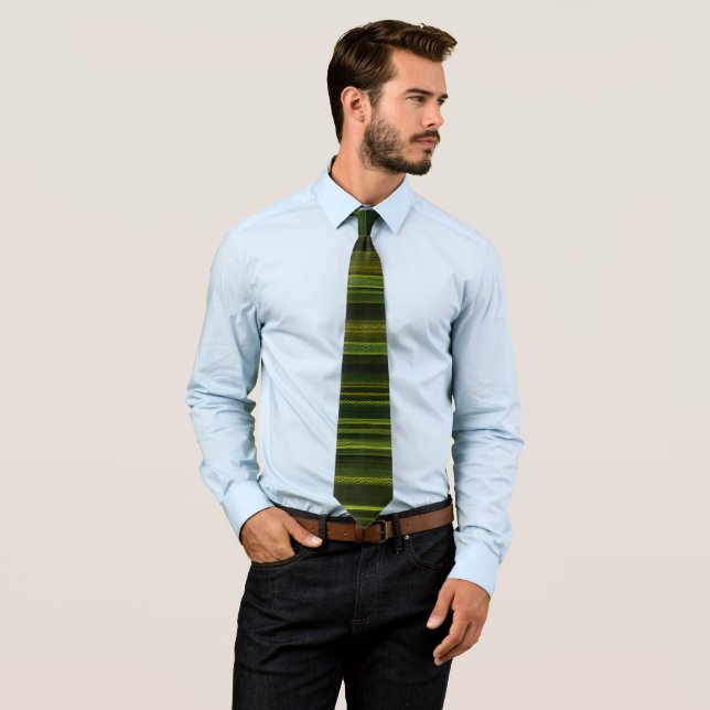 Camouflage Interfacing Texture Minimal Pattern Tie (In Situ)