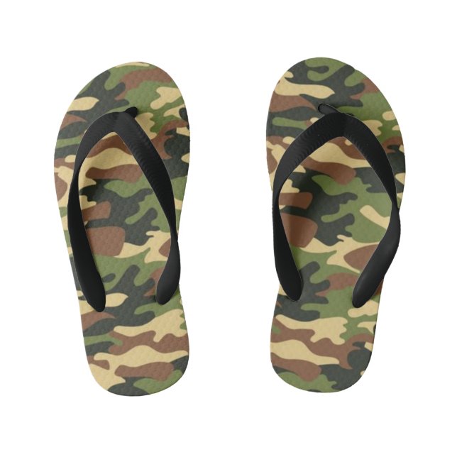 camouflage kid's jandals (Footbed)