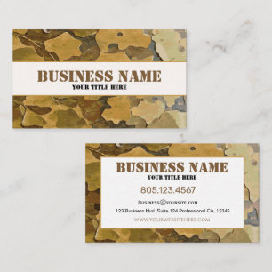 Camouflage Leaves Business Card