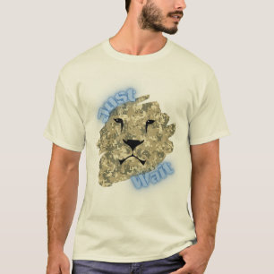 Camouflage lion t shirt