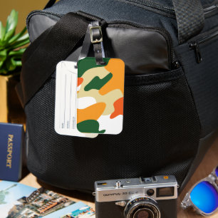 camouflage luggage tag