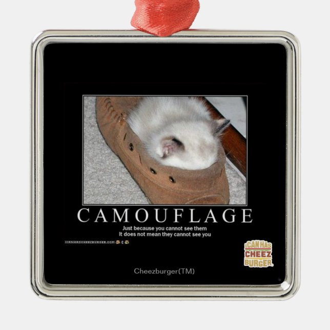 Camouflage Metal Tree Decoration (Front)