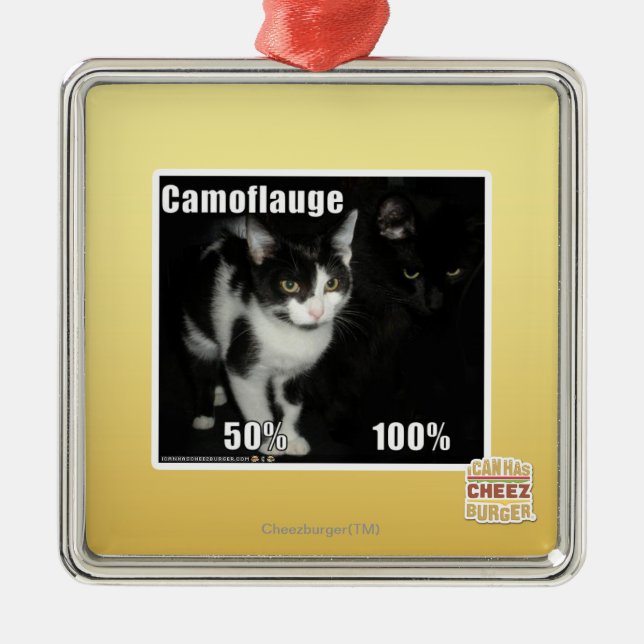 Camouflage Metal Tree Decoration (Front)