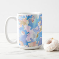 Camouflage Metallic Pink Blue Gold Abstract