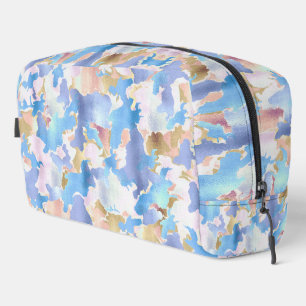 Camouflage Metallic Pink Blue Gold Abstract Dopp Kit