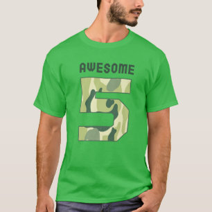 Camouflage Military Little Officer 9Th Birthday AW T-Shirt