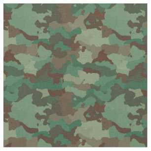 Camouflage military spotty green brown gray fabric