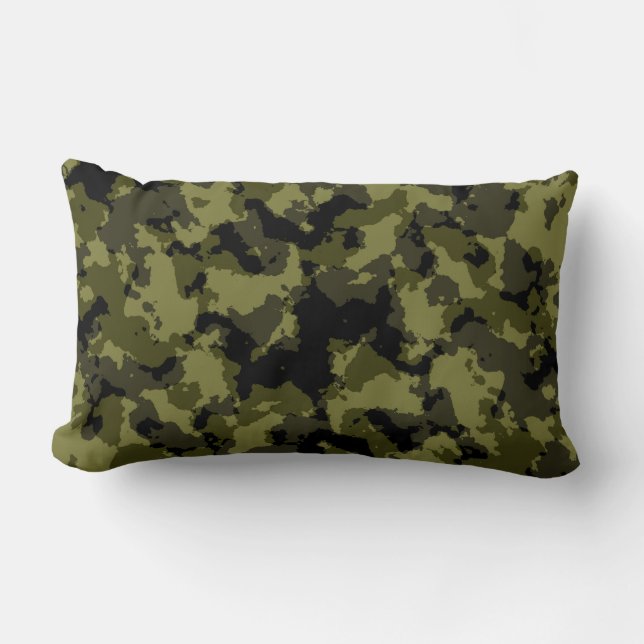 Camouflage military style lumbar cushion (Front)
