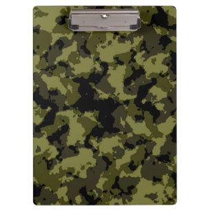 Camouflage military style pattern clipboard