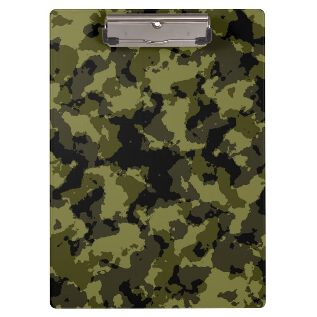 Camouflage military style pattern clipboard (Front)