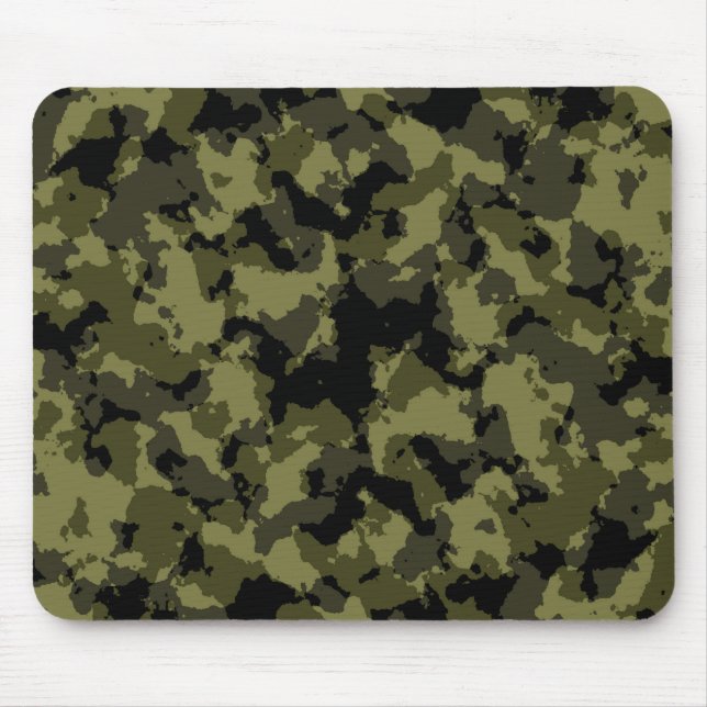 Camouflage military style pattern mouse pad (Front)