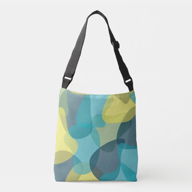Camouflage, modern, cool, trendy, urban geometric crossbody bag (Front)