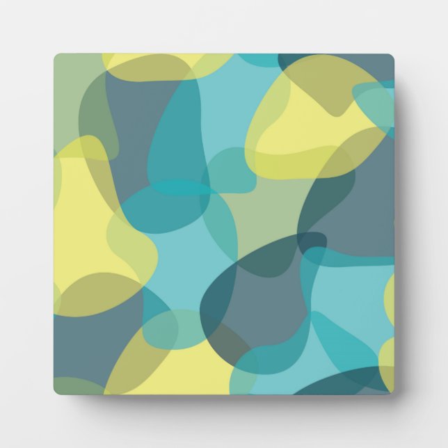 Camouflage, modern, cool, trendy, urban geometric plaque (Front)