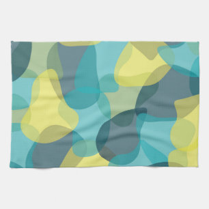 Camouflage, modern, cool, trendy, urban geometric tea towel
