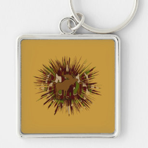 Camouflage Moose Break-out Camo Key Ring