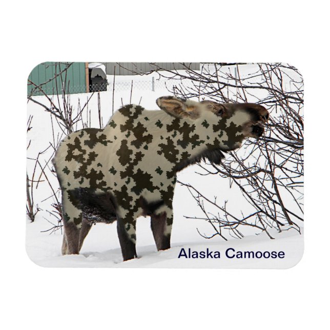 Camouflage Moose (Camoose) Magnet (Horizontal)