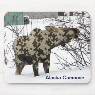 Camouflage Moose (Camoose) Mouse Pad