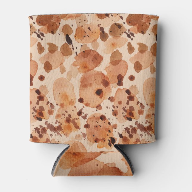 Camouflage Natural Background: Khaki Elegance. Can Cooler (Front)