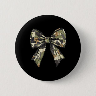Camouflage Old Camo Bow Camo Coquette Bow Hunting 6 Cm Round Badge