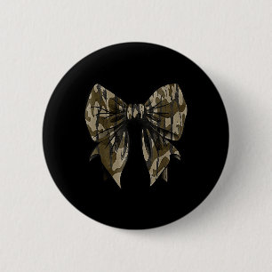 Camouflage Old Camo Bow Camo Coquette Bow Hunting 6 Cm Round Badge
