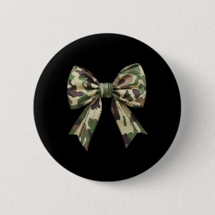 Camouflage Old Camo Bow Camo Coquette Bow Hunting  6 Cm Round Badge