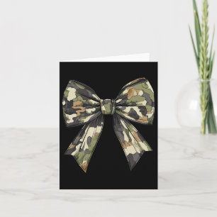 Camouflage Old Camo Bow Camo Coquette Bow Hunting Card
