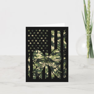 Camouflage Old Camo Bow Camo Coquette Bow Hunting Card