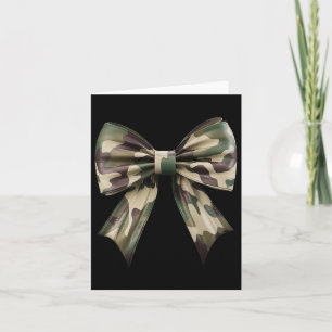 Camouflage Old Camo Bow Camo Coquette Bow Hunting  Card