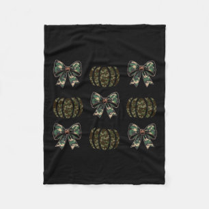 Camouflage Old Camo Bow Camo Coquette Bow Hunting Fleece Blanket