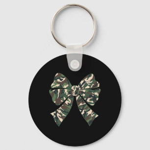 Camouflage Old Camo Bow Camo Coquette Bow Hunting Key Ring