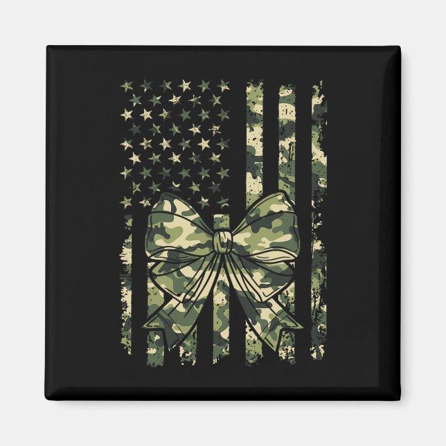 Camouflage Old Camo Bow Camo Coquette Bow Hunting  Magnet (Front)