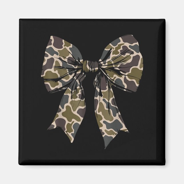 Camouflage Old Camo Bow Camo Coquette Bow Hunting  Magnet (Front)