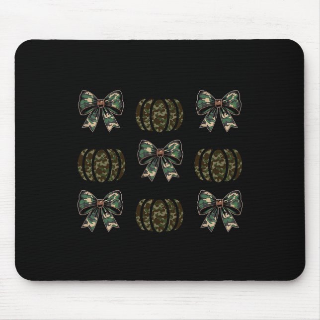 Camouflage Old Camo Bow Camo Coquette Bow Hunting  Mouse Pad (Front)